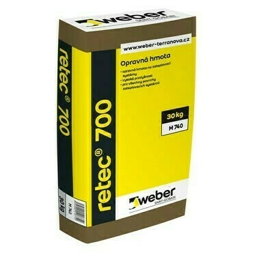 Hmota opravná na zateplovací systémy webertherm retec 700 30 kg