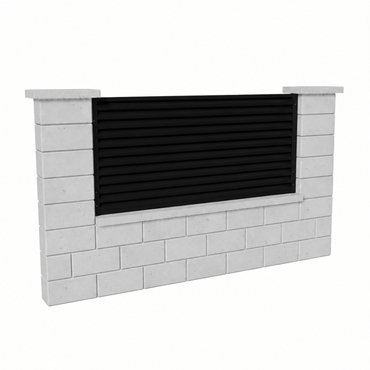 Výplň plotová DEKMETAL RAZZO 2N156 jet black