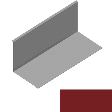 Lemování ke zdi rovnoběžné s okapem RS312S-120 SP 25 RAL 3011 červenohnědá