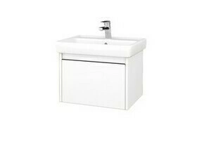 Skříňka umyvadlová Dřevojas BONO SZZ 60 bílá mat/bílá mat vč. umyvadla Q