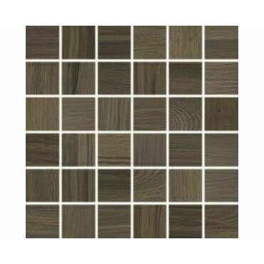 Dlažba Rako BOARD 5×5 cm (set 30×30 cm) tmavě hnědá DDM05144