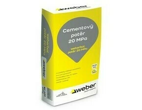 Potěr cementový 20 MPa weberbat 25 kg