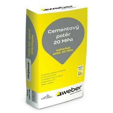 Potěr cementový 20 MPa weberbat 25 kg