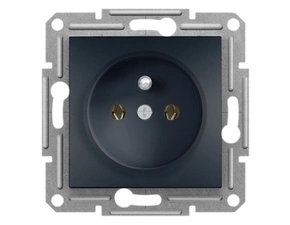 Zásuvka 230 V jednonásobná Schneider Electric Asfora antracit