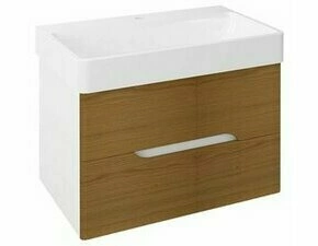 Skříňka umyvadlová 770×570×490 mm bílá mat/dub natural MD082