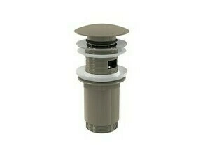 Výpust umyvadlová Click/Clack Alca A392-N-B 5/4" s přepadem, velká zátka NICKEL-kartáčovaný mat