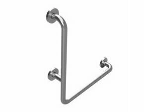 Držadlo nástěnné opěrné Bemeta Help 680 mm levé s krytkou nerez matný