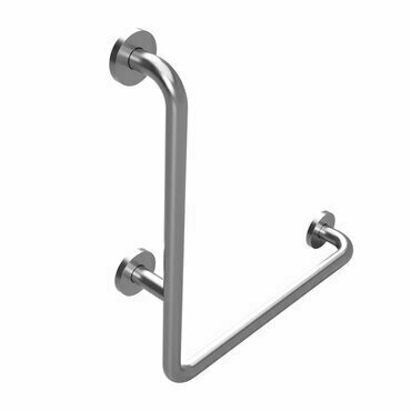 Držadlo nástěnné opěrné Bemeta Help 680 mm levé s krytkou nerez matný