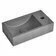 Umývátko betonové Sapho Crest R 400×220 mm včetně výpusti, černý granit, baterie vpravo AR409