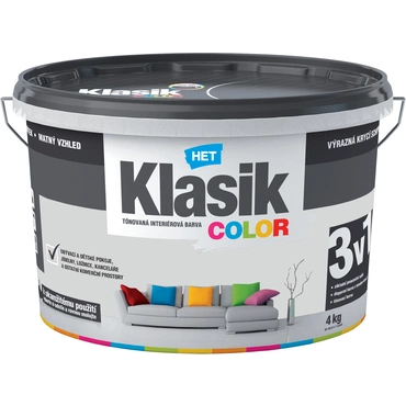 Malba interiérová HET Klasik Color šedý platinový, 4 kg