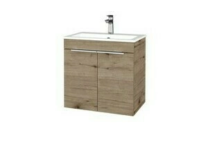 Skříňka umyvadlová Dřevojas PROJECT BENEFIT SZD2 60 dub herkules/dub herkules vč. umyvadla Altero