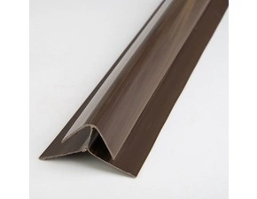 Profil vnější rohový plastový tmavé dřevo 3000 mm