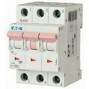 Jistič Eaton PL7-C2/3 10 kA C 2 A