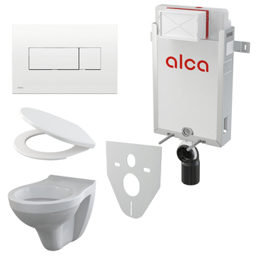 Set 5v1 pro závěsné WC Alca Renovmodul AM115/1000 WC Aura