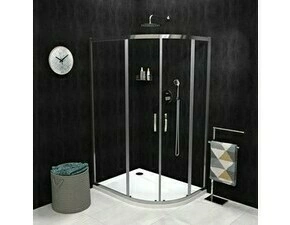 Kout sprchový Gelco Sigma Simply 1 000×800 mm leštěný hliník/čiré sklo