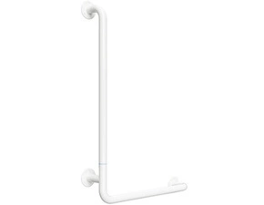 Držadlo nástěnné opěrné Bemeta Help 890 mm levé bez krytky, skládané bílé