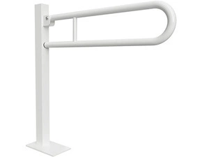 Úchyt sklopný ve tvaru U Bemeta Help ukotvený do země 750 mm s krytkou bílá