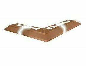 Profil balkónový rohový Retek hliník lakovaný hnědý 1×1 m