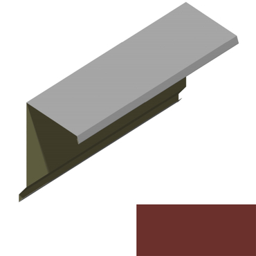 Ukončení pultové střechy RS360A-60 SP 35 TEX s okapnicí 2R17A cihlově hnědá