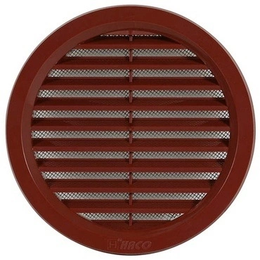 Mřížka větrací se sítí HACO VM 125 mm hnědá