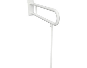 Úchyt sklopný ve tvaru U Bemeta Help s opěrnou nohou 813 mm s krytkou bílá