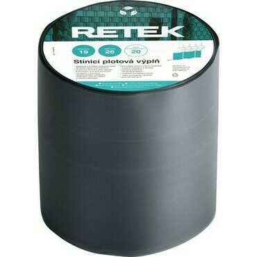 Plotová výplň stínicí RETEK PREMIUM středně šedá RAL 7012 (26 m/bal.)