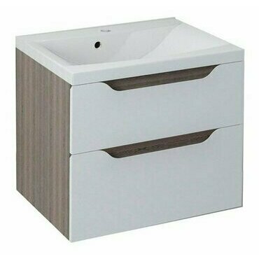 Skříňka umyvadlová 600×650×480 mm bílá/mali wenge WA060-3021