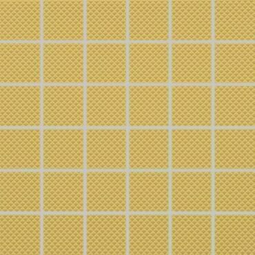 Mozaika Rako Color Two 5×5 cm (set 30×30 cm) tmavě žlutá matná GRS05642
