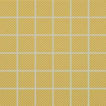 Mozaika Rako Color Two 5×5 cm (set 30×30 cm) tmavě žlutá matná GRS05642