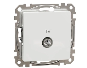 Zásuvka anténní průběžná Schneider Sedna Design TV 7 dB bílá