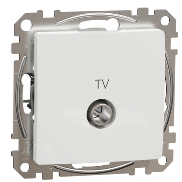 Zásuvka anténní průběžná Schneider Sedna Design TV 7 dB bílá