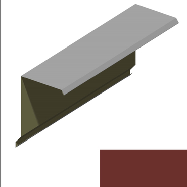 Ukončení pultové střechy RS360A-75 SP 25 s okapnicí RAL 3009 cihlově hnědá