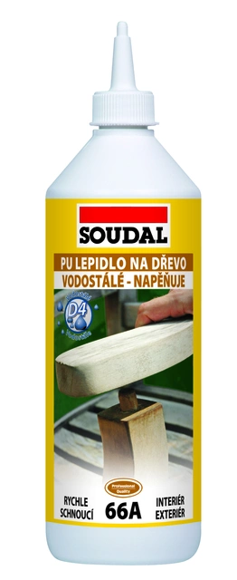 SOUDAL Lepidlo polyuretanové na dřevo Soudal 66A 750 g