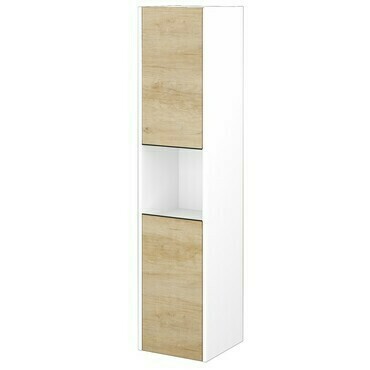 Skříňka vysoká Dřevojas BONO SVD2O 35 bílá lesk/Nebraska