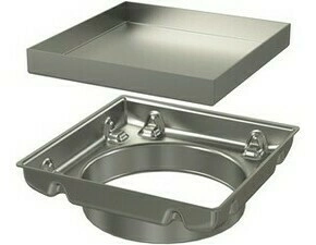 Nástavec hrdla + oboustranný rošt Alca APVN0100 130×130 mm nerez