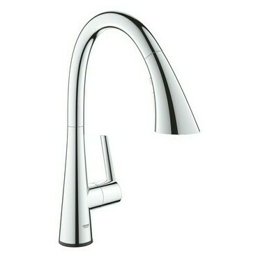 Baterie elektronická dřezová Grohe Zedra Touch chrom 30219002