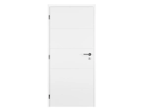 Dveře plné profilované Doornite Quatro bílé levé 600 mm