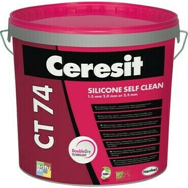 Omítka silikonová Ceresit CT 74 hlazená 1,5 mm 25 kg