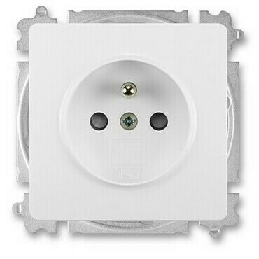 Zásuvka 230 V jednonásobná ABB Swing bílá