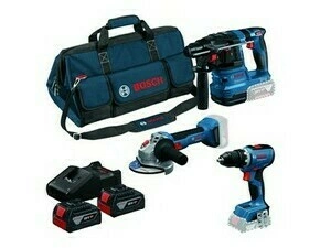 Sada AKU nářadí Bosch GSR + GBH + GWS 18 V 2× 4 Ah