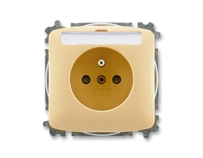 Zásuvka 230 V jednonásobná ABB Tango s popisovým polem béžová