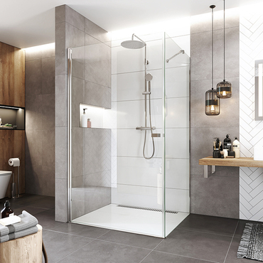 Dveře sprchové + boční stěna Mereo Novea CK12933Z 1 000×900 mm chrom/čiré sklo