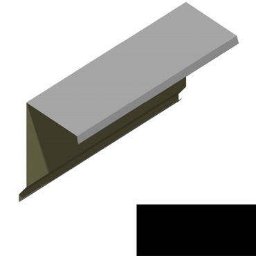 Ukončení pultové střechy RS360A-60 PU 50 MAX s okapnicí MN131 černá