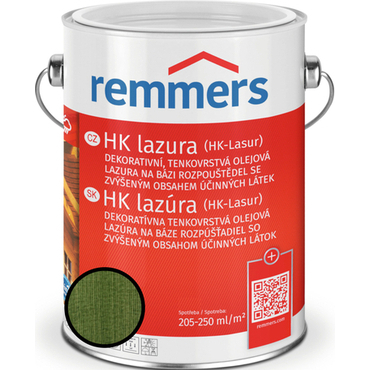 Lazura tenkovrstvá Remmers HK lazura tannengrün, 2,5 l