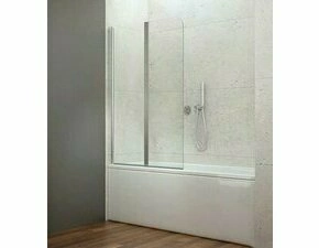 Zástěna vanová Aqualine Wila 900 mm leštěný hliník/čiré sklo