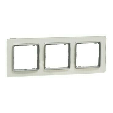 Rámeček Schneider Electric Sedna Design trojnásobný bílé sklo