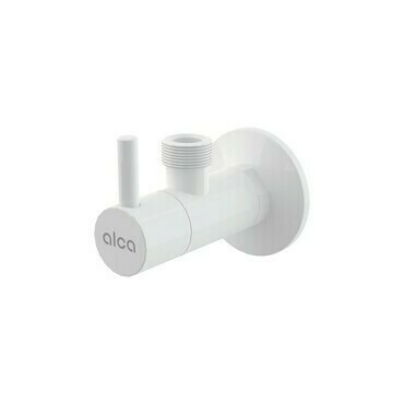 Ventil rohový Alca ARV003B 1/2"×1/2" s filtrem bílá-lesk