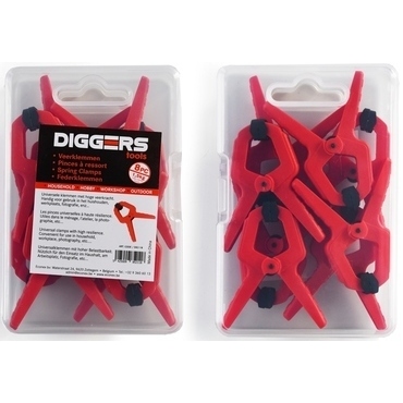 Svěrky plastové Diggers DIG118 8 ks