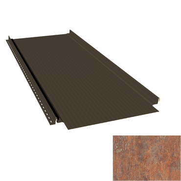 Krytina plechová LINEDEK 485 Micro Imitace MIC04 corten světlý Cut