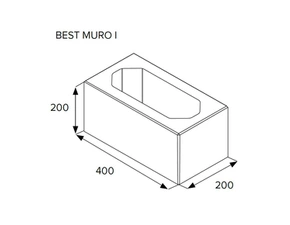 Tvárnice plotová BEST MURO I karamel 200×400×200 mm